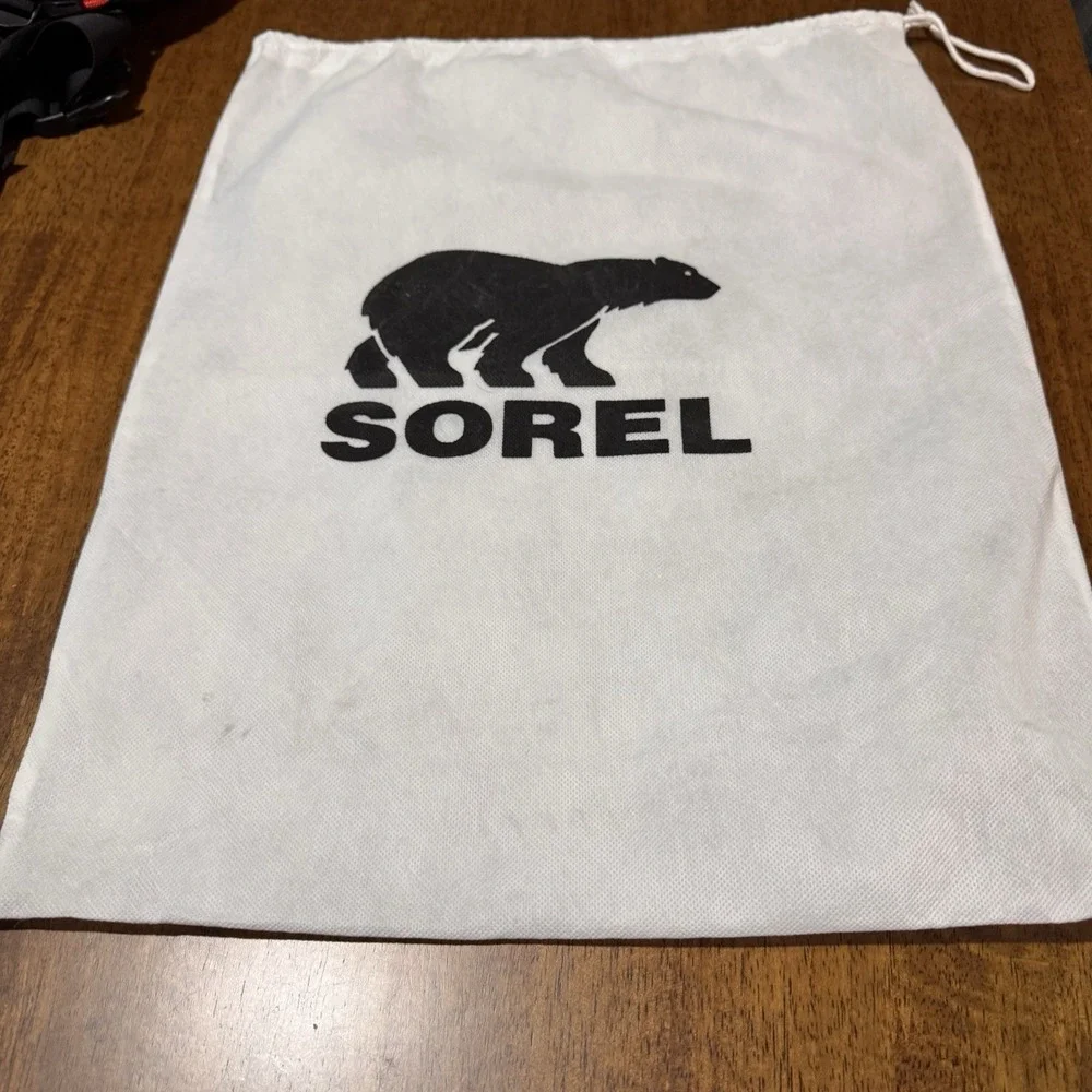 Sorel Shoe Dust Bag White Drawstring Storage Travel‎ Boot Bag 19x15